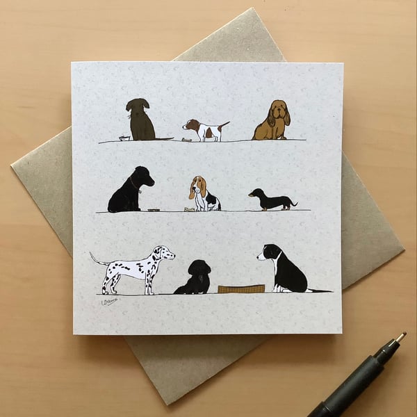 Dogs - greetings card - birthday card