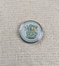 I Love Tea - Tea Lover Themed Badge - Large Resin Topped Pin Badge