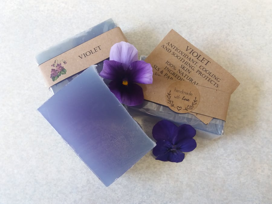Violet soap, great for cooling and soothing