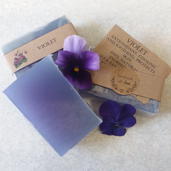 Violet soap, great for cooling and soothing