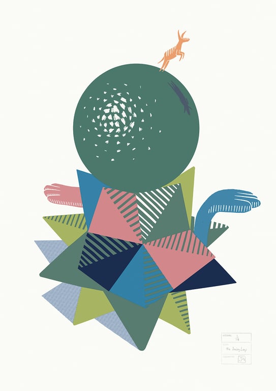The Donkey Leap A2 six-colour screen-print