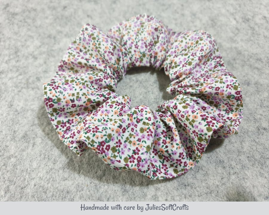  Hair Scrunchie 100% cotton Fabric 2 inches wide 7 inch Stretch