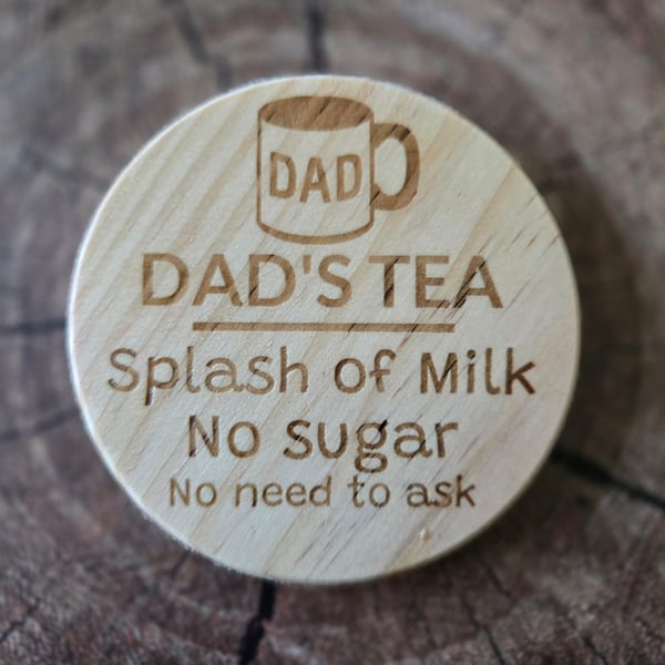 Personalised Dad's tea coaster - Perfect for Fathers Day or Birthdays