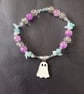 Elasticated pastel beaded ghost charm bracelet - Image 7
