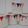 Patriotic bunting mug, mummy mug