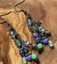 Maggie - Purple & Green Star Earrings  - Image 1