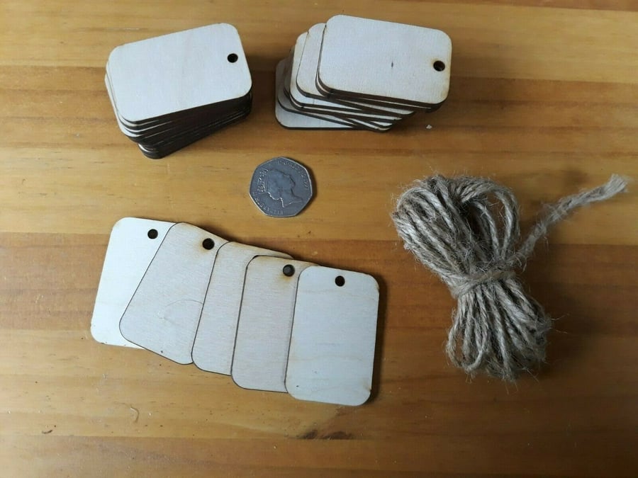 25x ply wood gift tags blank wooden tags for we... Folksy