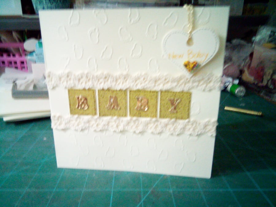 Unisex new baby card