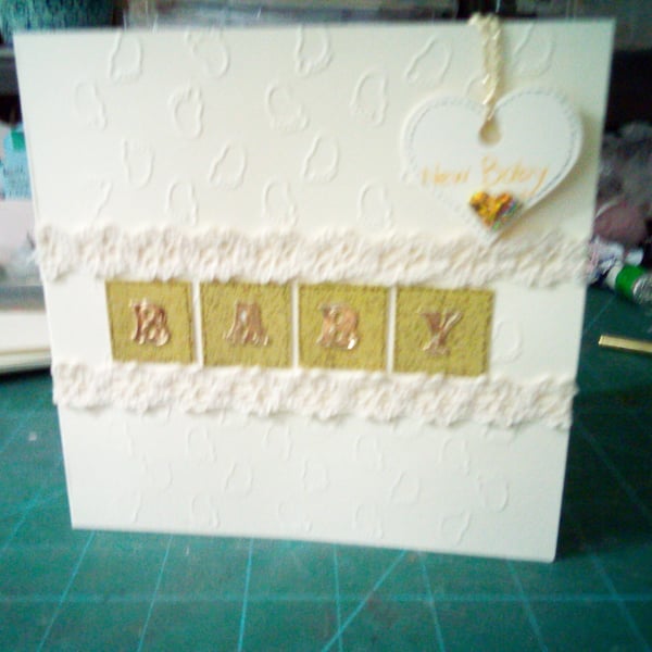 Unisex new baby card