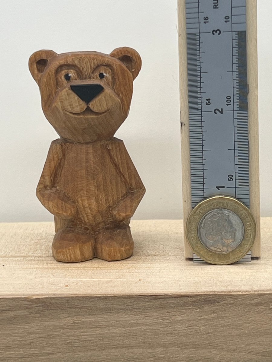 Hand Whittled Rustic Bear