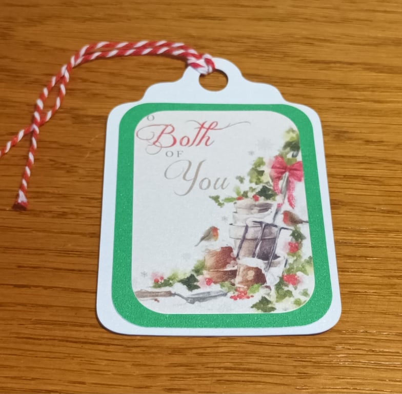Christmas Garden Gift Tag  - Both Of You