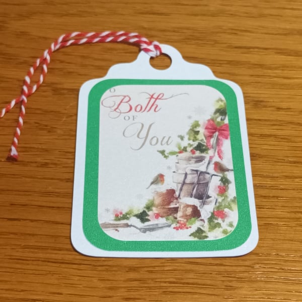 Christmas Garden Gift Tag  - Both Of You