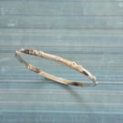 Spiral Sterling Silver Boho Style Bracelet, Bangles 