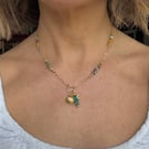 Beautiful boho charm and stone necklace