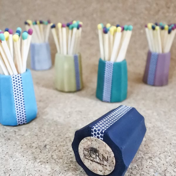 Match Stick Pot - Match Holder - match sticks included