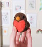Woolly Robin - Needle Felted Handmade Decoration - Image 8