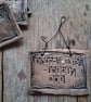 CLEARANCE! rustic ceramic pottery sign- abso-fu-king-lutely not - Image 2