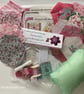 Patchwork EPP hexagon starter and pincushion kit slow sewing