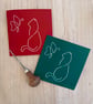 Lino Print Cat and Butterfly card - Image 5