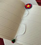 Red Felt Daisy Bookmark, Handmade Floral Page Marker, Cute Gift for Readers - Image 2