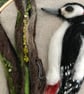 Needle felted woodpecker picture . - Image 3
