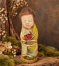 One of a kind, Sweet Little Woodland Spirit needle felted Art Doll.