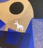 Donkey Abstract No.1 three-colour A2 screen-print - Image 3