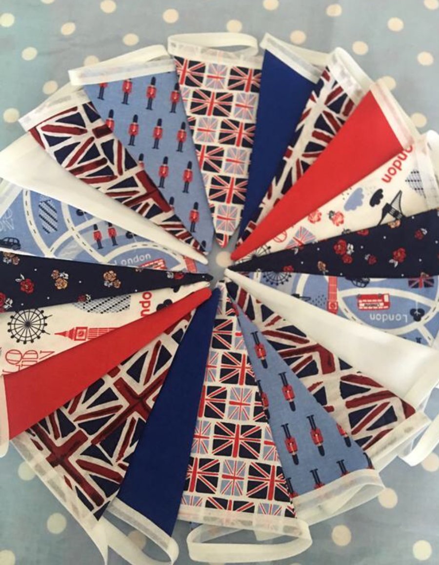 10 ft London Fabric Bunting 