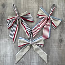 Set of 3 Decorative Mismatched Christmas Bows 