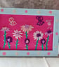 Hand embroidered colourful flowers 