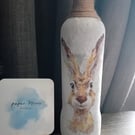 Decoupage Light bottle - Hare Design