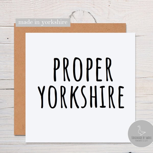Yorkshire greeting card, proper yorkshire card, yorkshire slang birthday card,