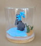 Splish Splash, handmade ornamental Elephant in a glass jar - Image 3