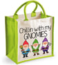 Chillin With My Gnomies Midi Jute Shopper Lunch Bag Hilarious Garden Gardener  - Image 5