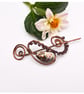 Handmade Abalone Shell Antique Copper wire Shawl Pin, Cardigan Brooch - Image 1