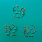 SQUIGGLETS mini Red Squirrel HANGING DECORATIONS pack of 3.