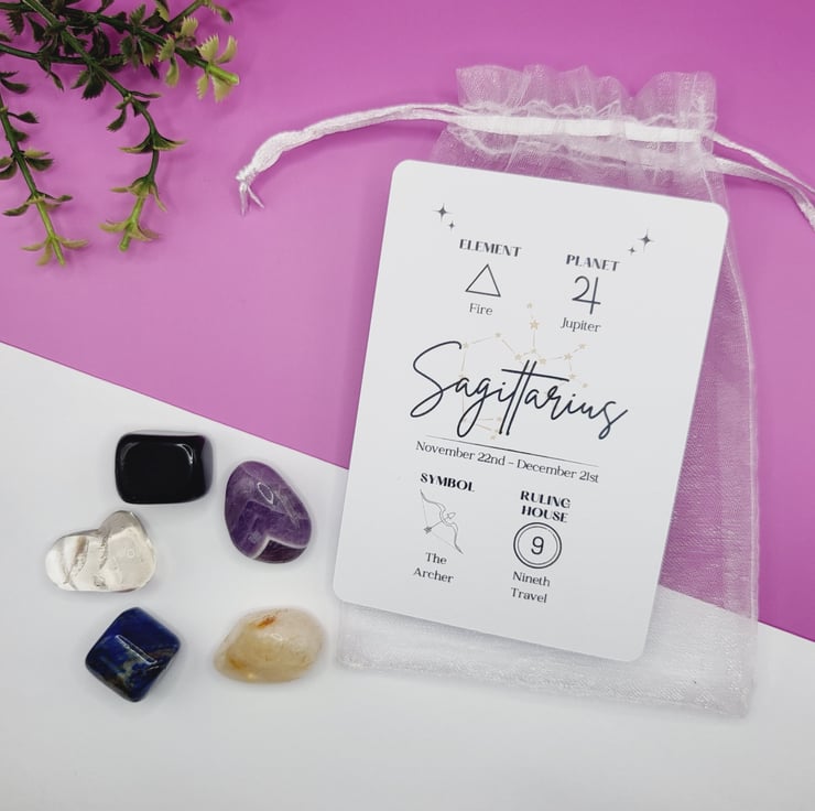 Sagittarius Crystals Gift Set And Card For Star... - Folksy