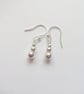 Sterling Silver Ball Bead Dangle Earrings Long Drop Ball Earrings - Image 2