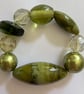 Striking Green Chunky Bead Bracelet