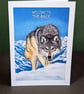 Return of the Wolf Art Card: Blank or Personalised A6-Size Greetings Card - Image 1