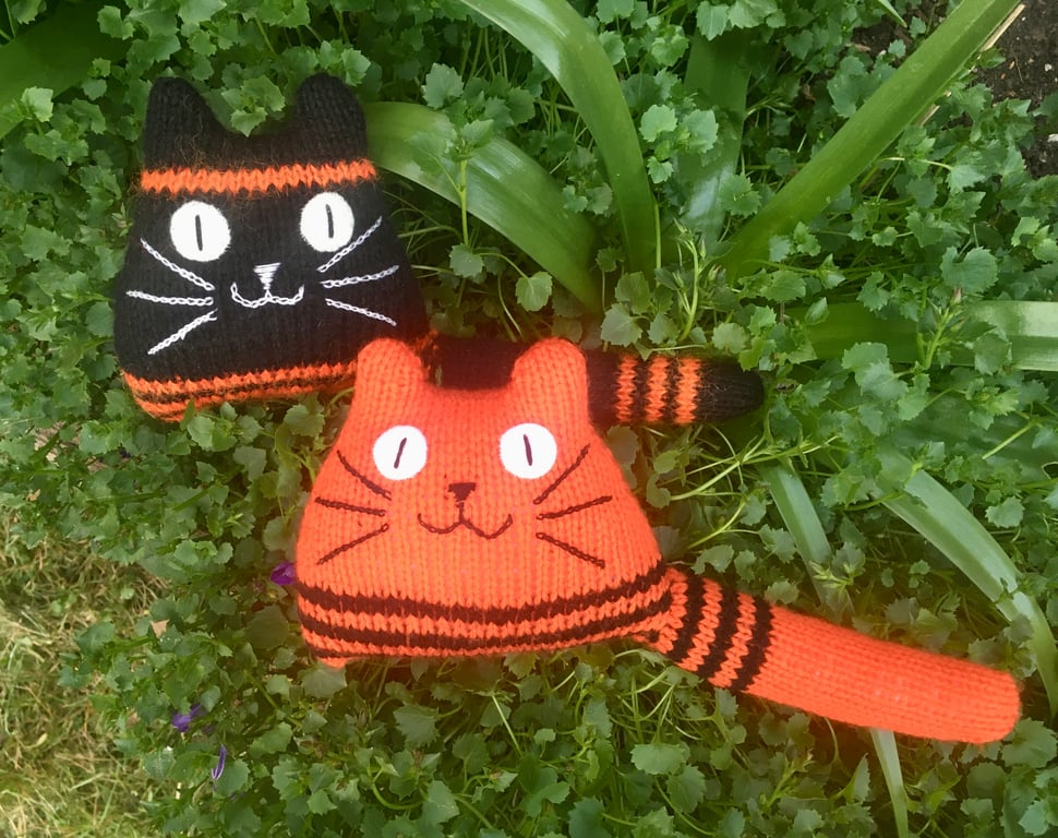 Orange and black kitten with stripes - gift idea for  a cat lady & cat man 