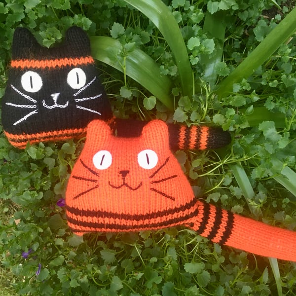 Orange and black kitten with stripes - gift idea for  a cat lady & cat man 