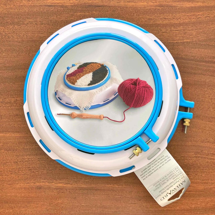 The Milward 3 in 1 Punch Needle Embroidery Hoop Stand- 6" and 9"