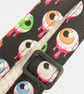 1 inch Wide Adjustable Ukulele Strap with gory eyeballs - Image 4
