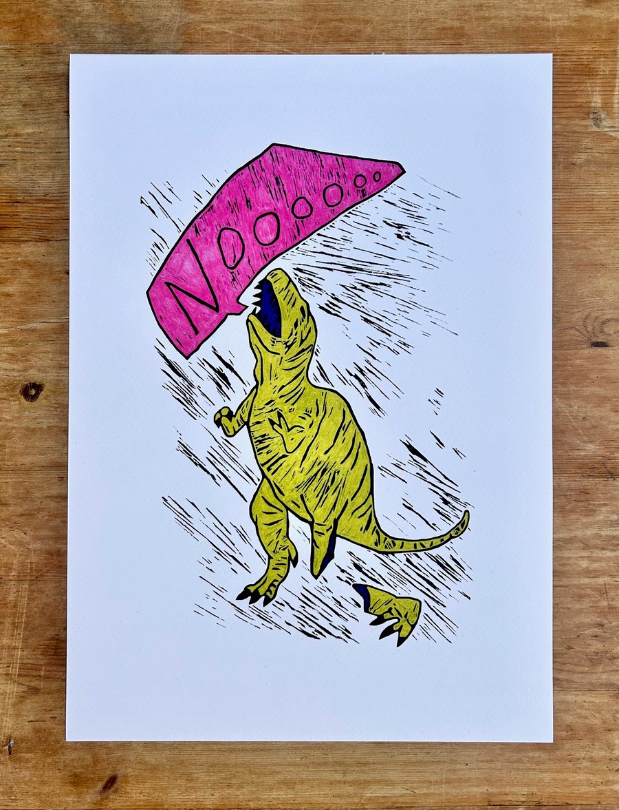 Dinosaur print - T-Rex print - Dinosaur gift - Dinosaur present - Fun print