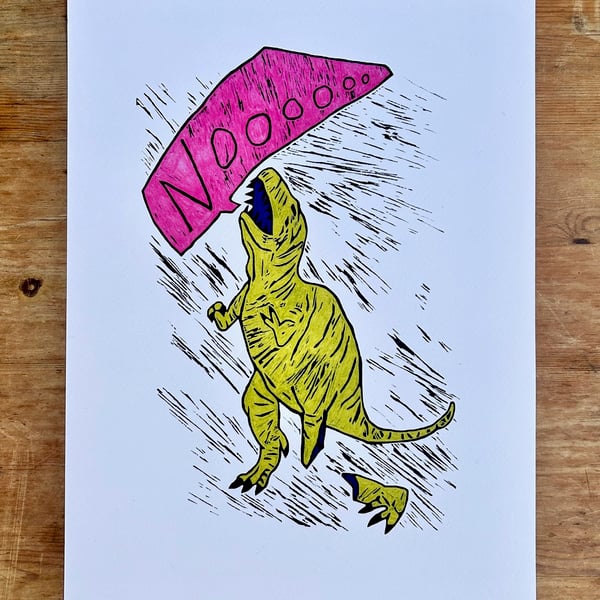 Dinosaur print - T-Rex print - Dinosaur gift - Dinosaur present - Fun print