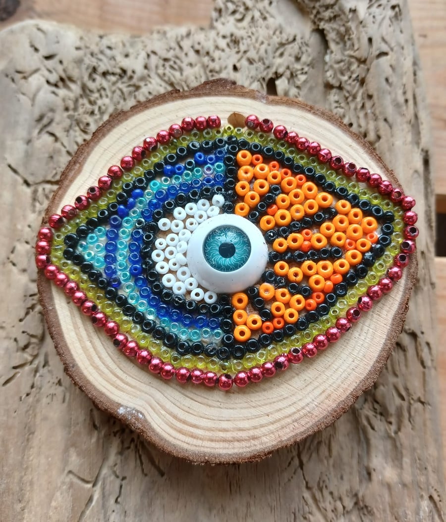 Beaded All Seeing Eye Plaque No. 6