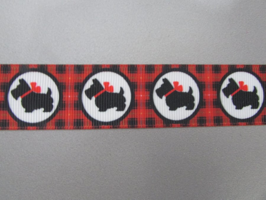 Westie dog Grosgrain Ribbon x 1 metre