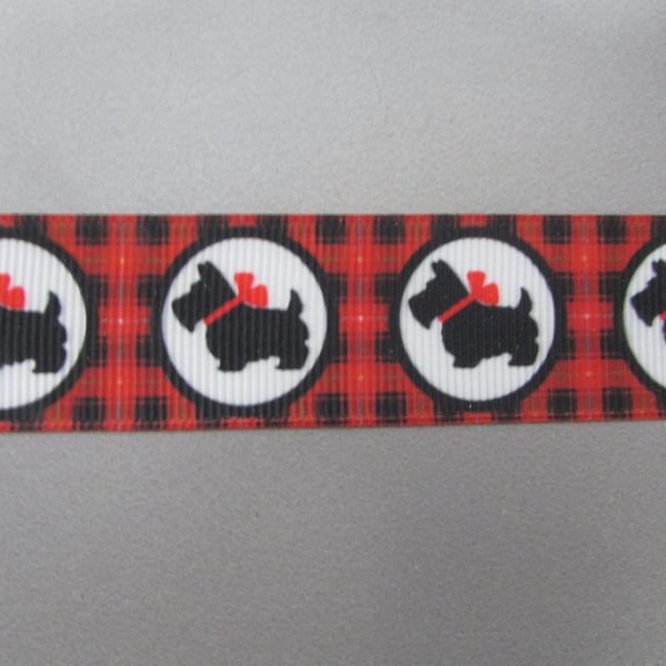 Westie dog Grosgrain Ribbon x 1 metre