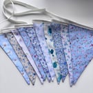 Blue floral bunting